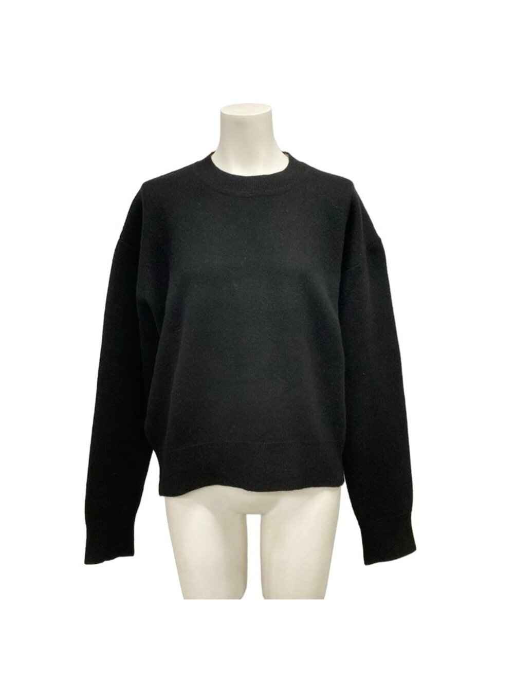 Dior Long Sleeve Sweater I 42 Black Crew Neck Boxy